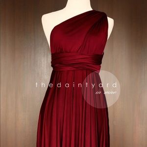 Wine Red Convertible Infinity Dress - one size